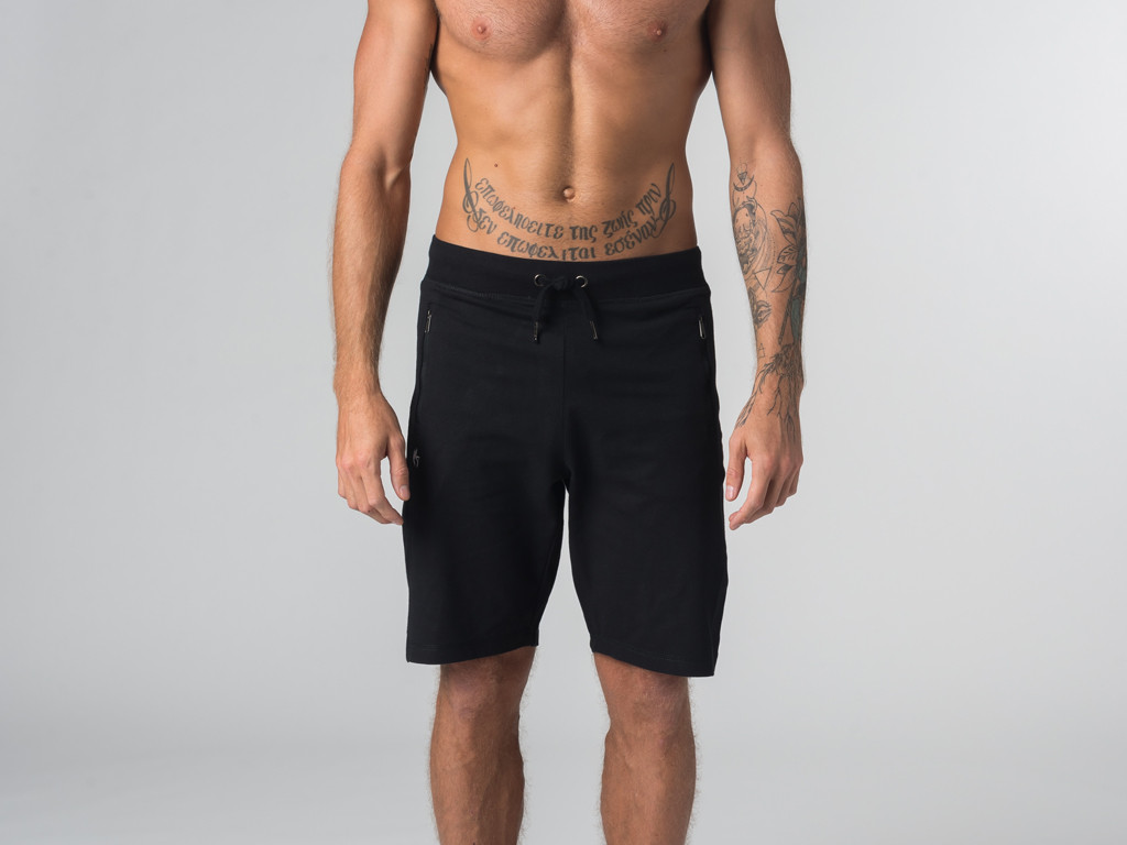 Short de yoga homme - Coton Bio Noir - Fin de Serie
