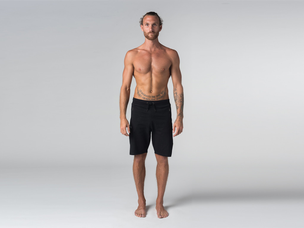 Short de yoga homme - Coton Bio Noir - Fin de Serie