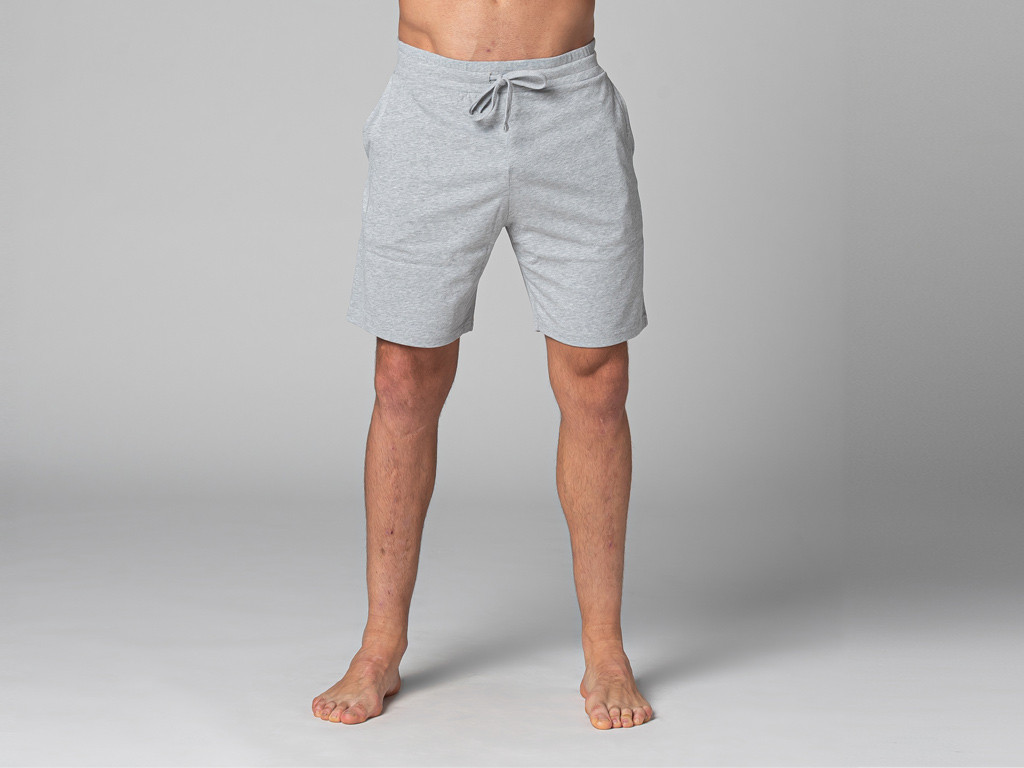 Short de Yoga Homme - Coton Bio Gris