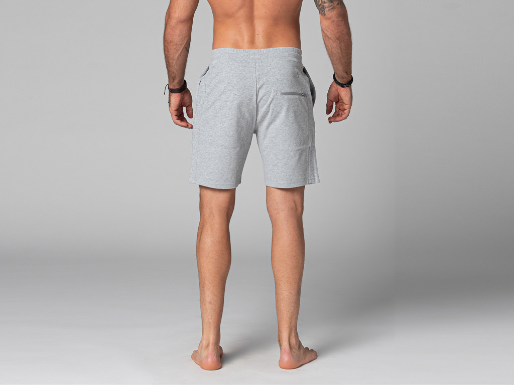 Short de Yoga Homme - Coton Bio Gris