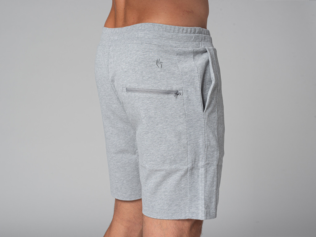 Short de Yoga Homme - Coton Bio Gris