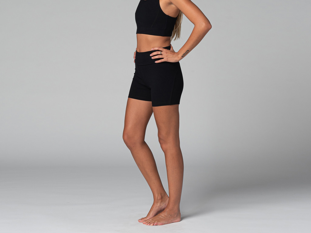 Short de yoga Slim - Bio Noir