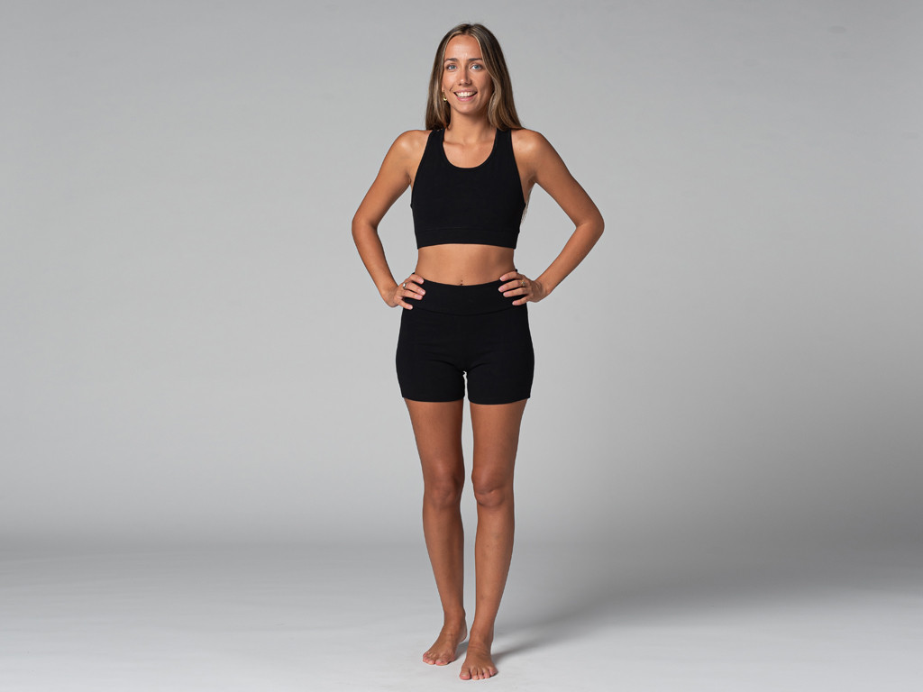 Short de yoga Slim - Bio Noir