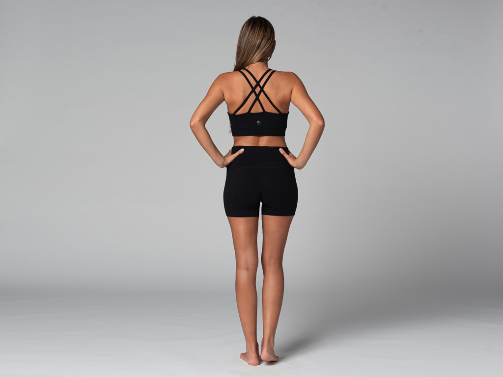 Short de yoga Slim - Bio Noir