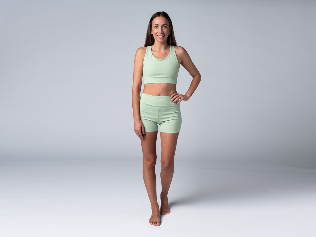 Shorts de yoga slim - Orgánico Verde