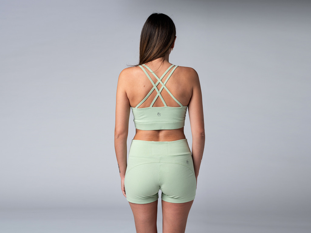 Shorts de yoga slim - Orgánico Verde