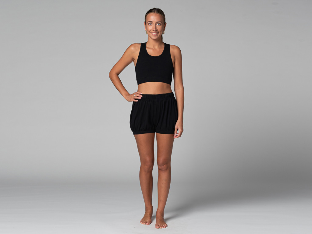 Short Femme Traditionnel Iyengar - Bio Noir