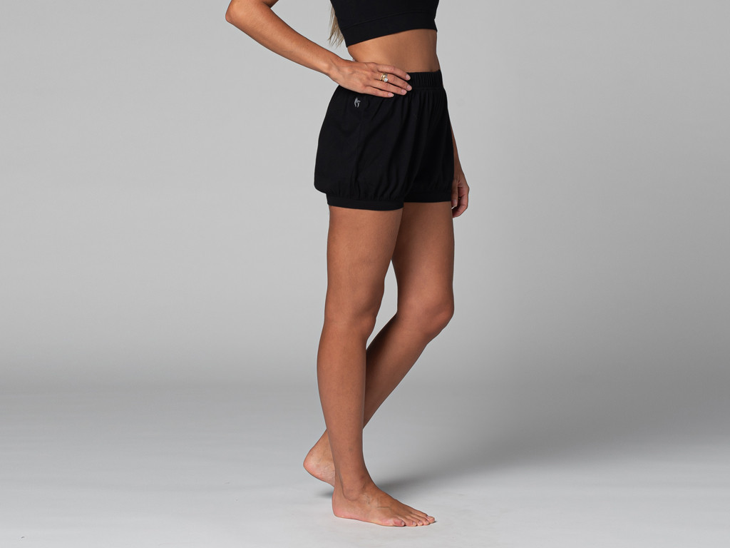 Short Femme Traditionnel Iyengar - Bio Noir