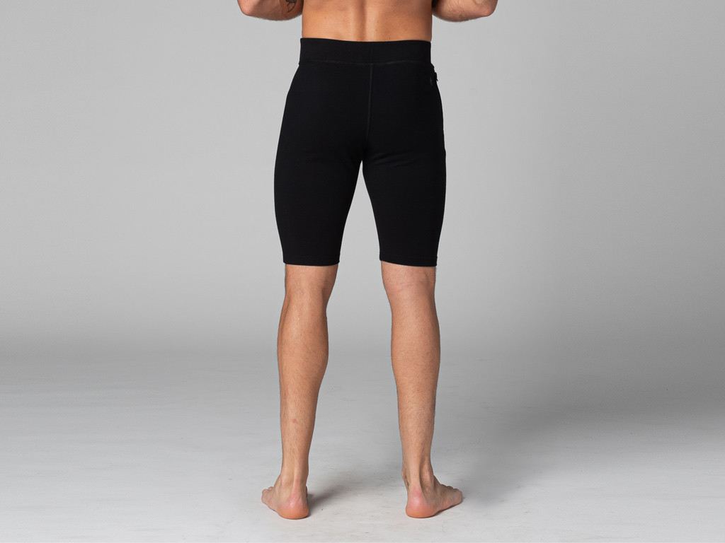 Short Homme Style Cycliste - Coton Bio Noir