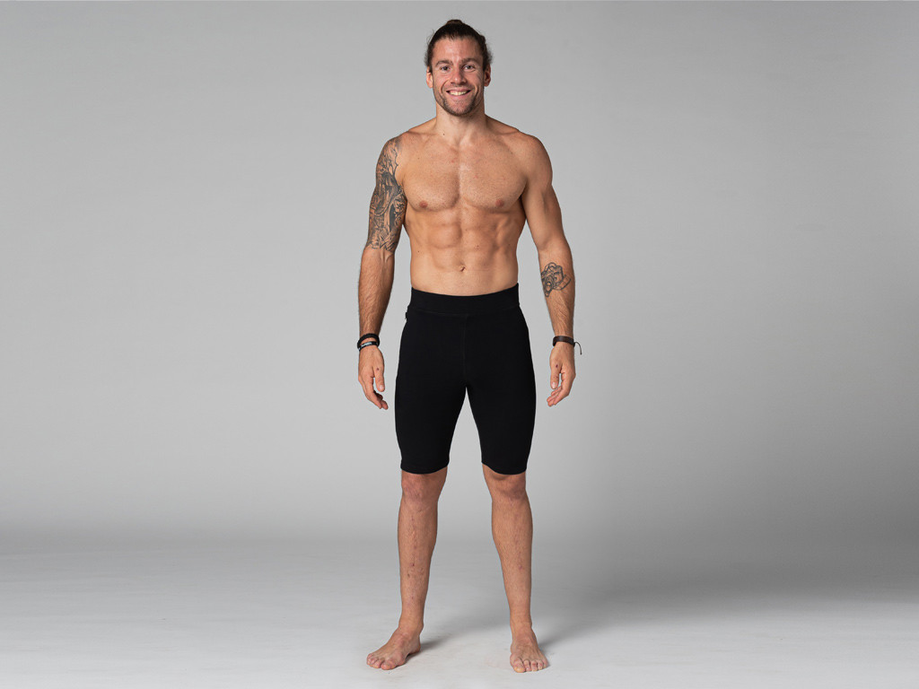 Short Homme Style Cycliste - Coton Bio Noir