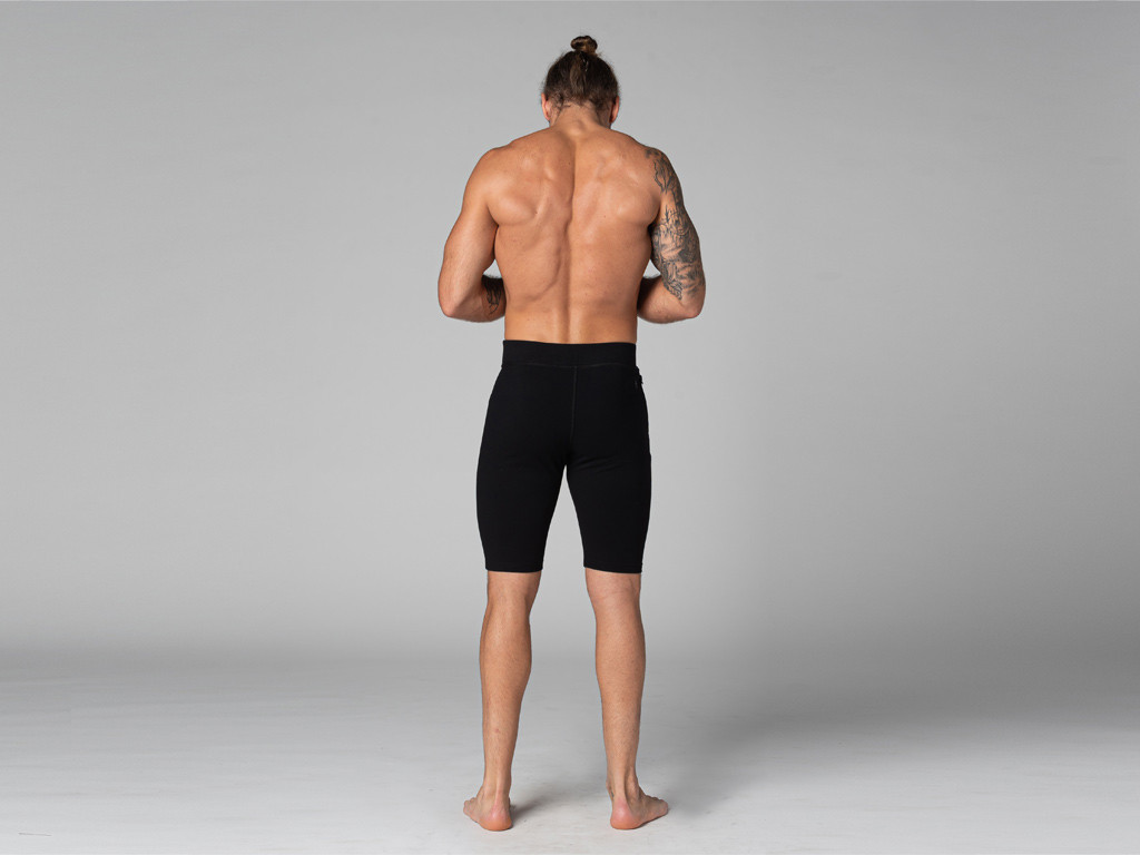 Short Homme Style Cycliste - Coton Bio Noir