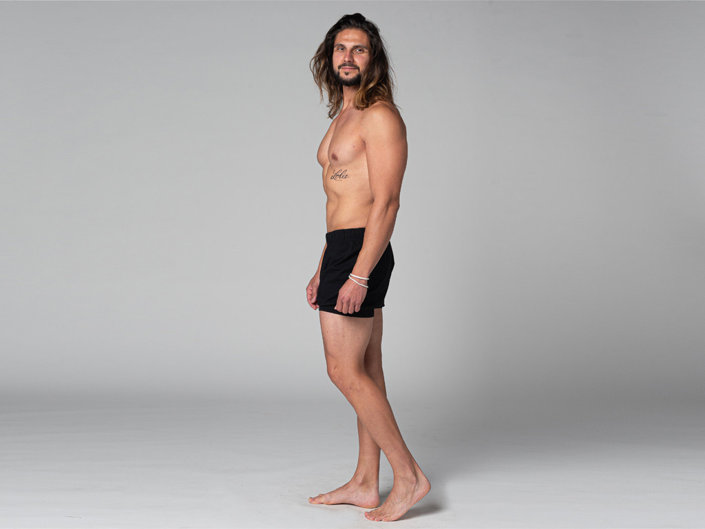 Short Homme Traditionnel Iyengar - Coton Bio Noir