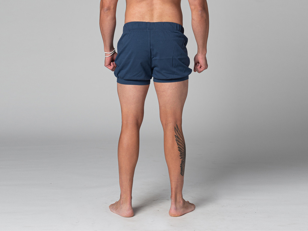 Short Homme Traditionnel Iyengar - Coton Bio Bleu