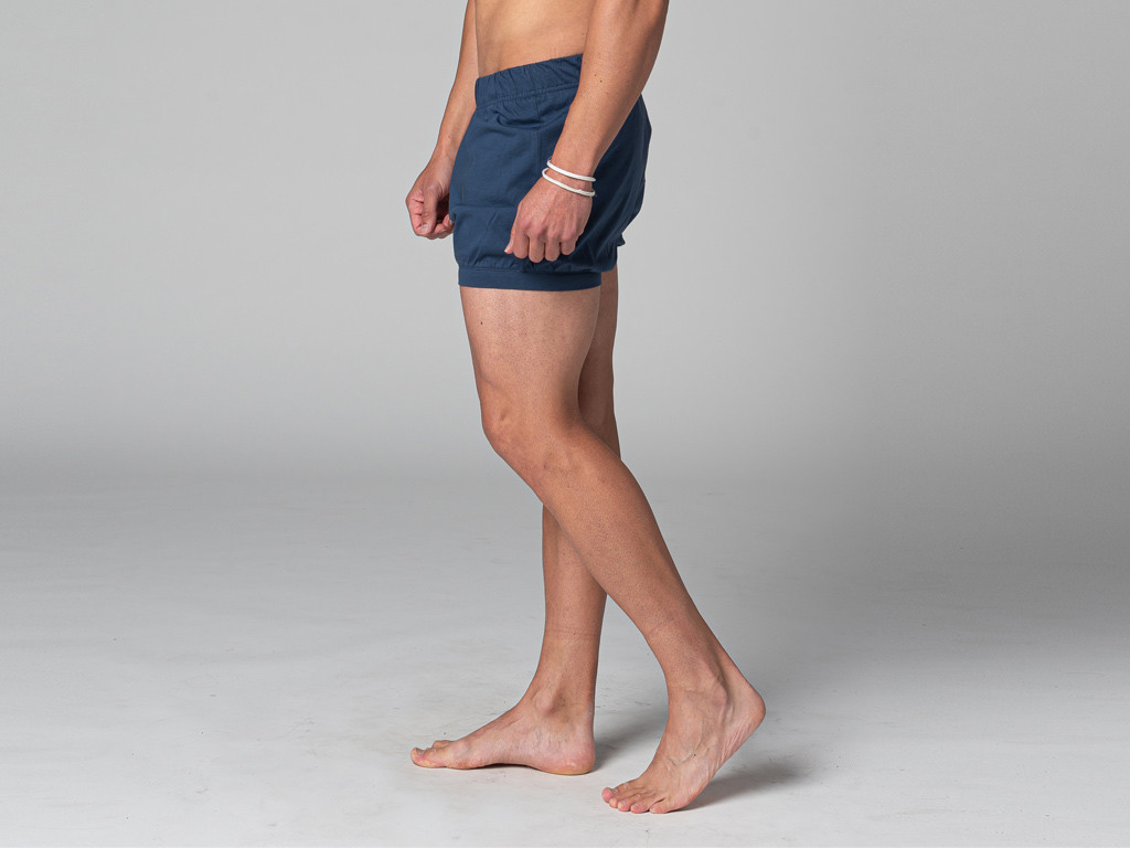 Short Homme Traditionnel Iyengar - Coton Bio Bleu