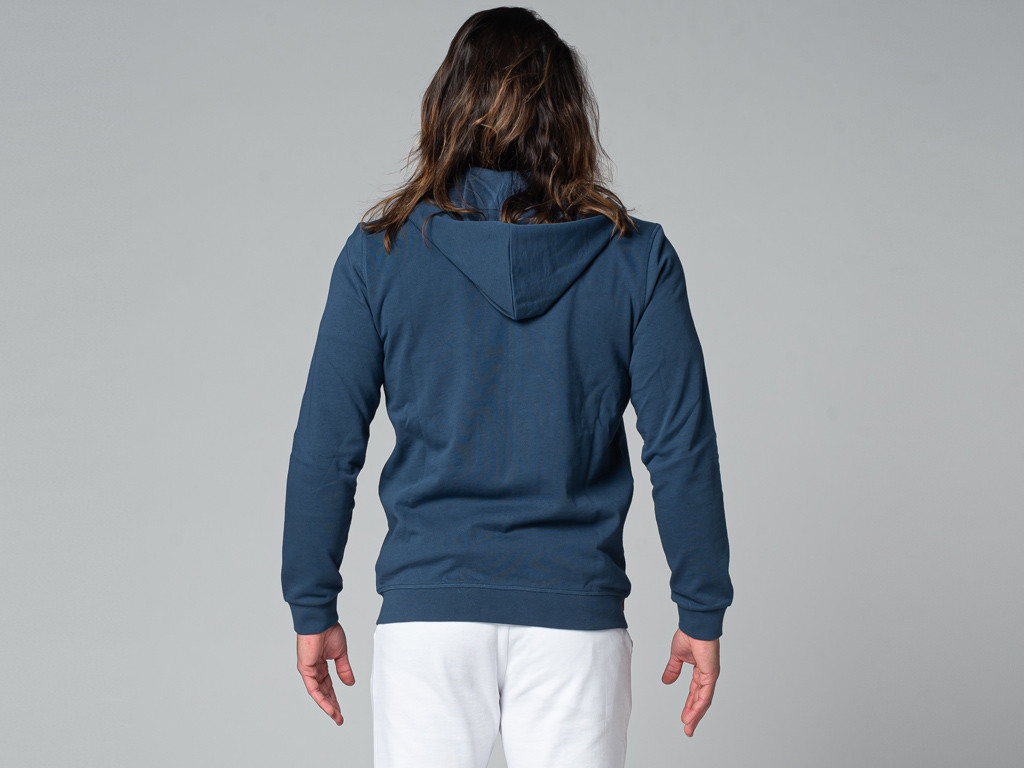 Sweat a Capuche Homme 100% Bio Bleu