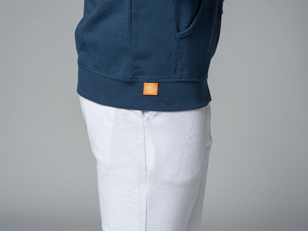 Sweat a Capuche Homme 100% Bio Bleu