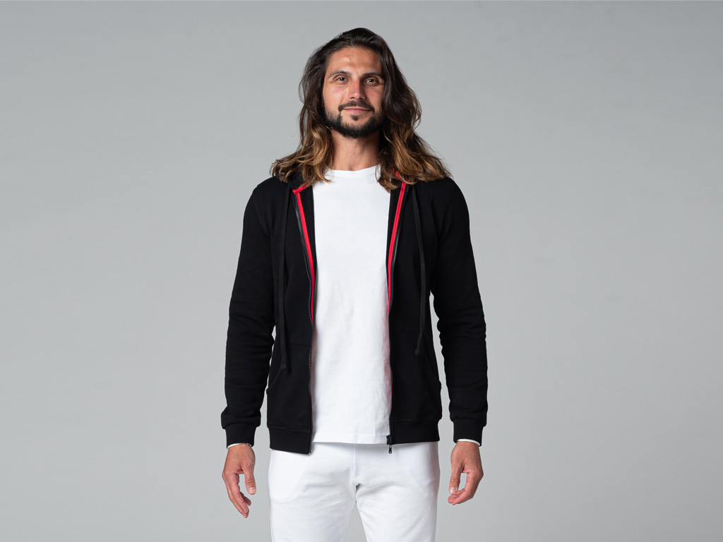 Sweat a Capuche Homme 100% Bio Noir