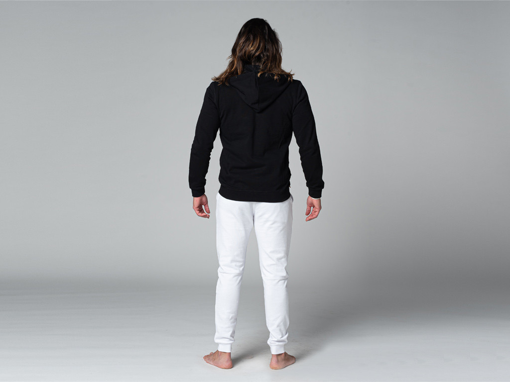 Sudadera con capucha para hombre orgánico Negro