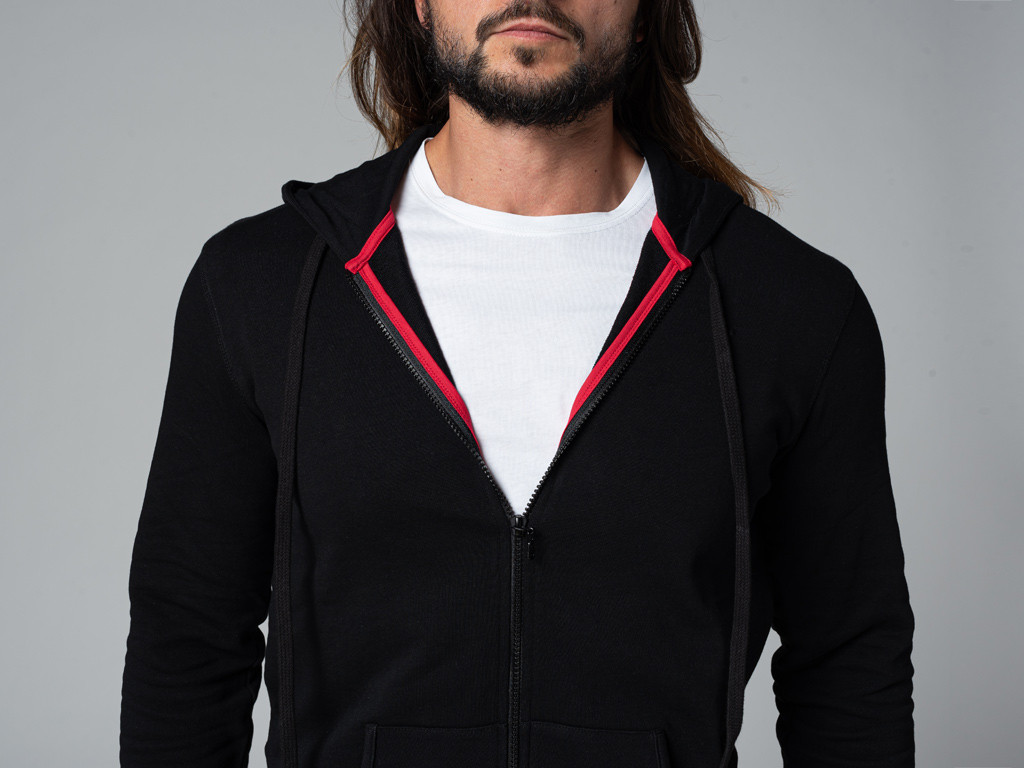 Sweat a Capuche Homme 100% Bio Noir