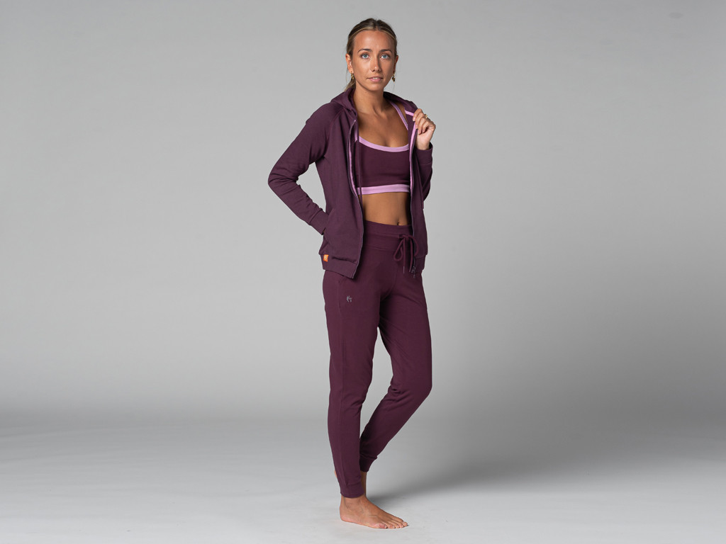 Sweat Capuche Femme - Bio Prune