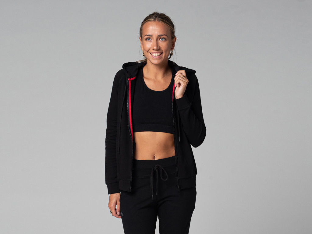 Sweat Capuche Femme - Bio Noir