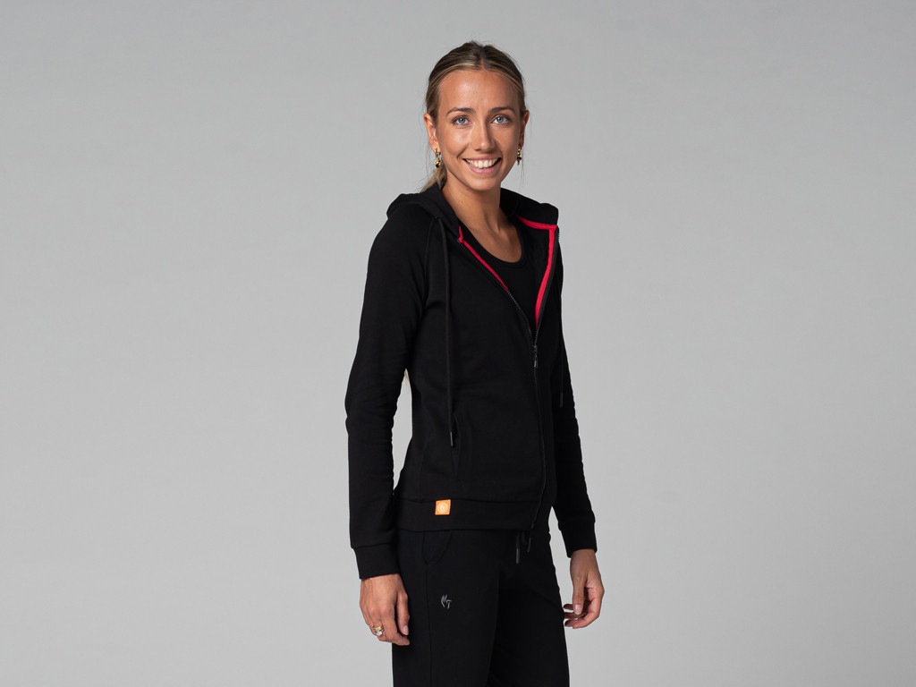 Sweat Capuche Femme - Bio Noir