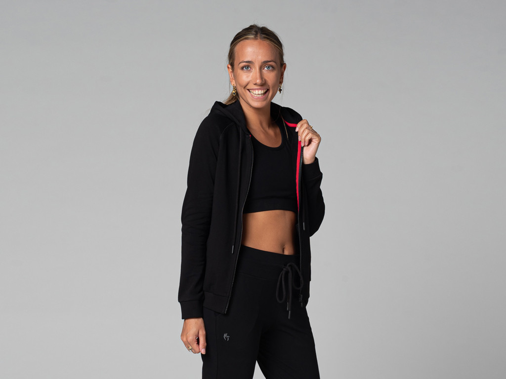 Sweat Capuche Femme - Bio Noir