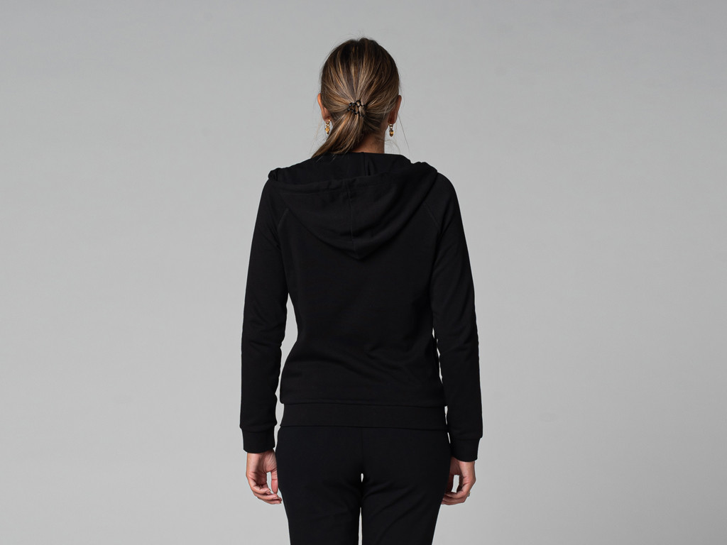Sweat Capuche Femme - Bio Noir