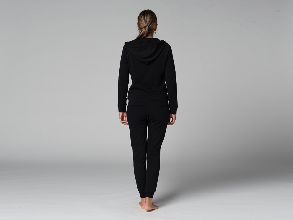 Felpa con cappuccio da donna - Organica Nero