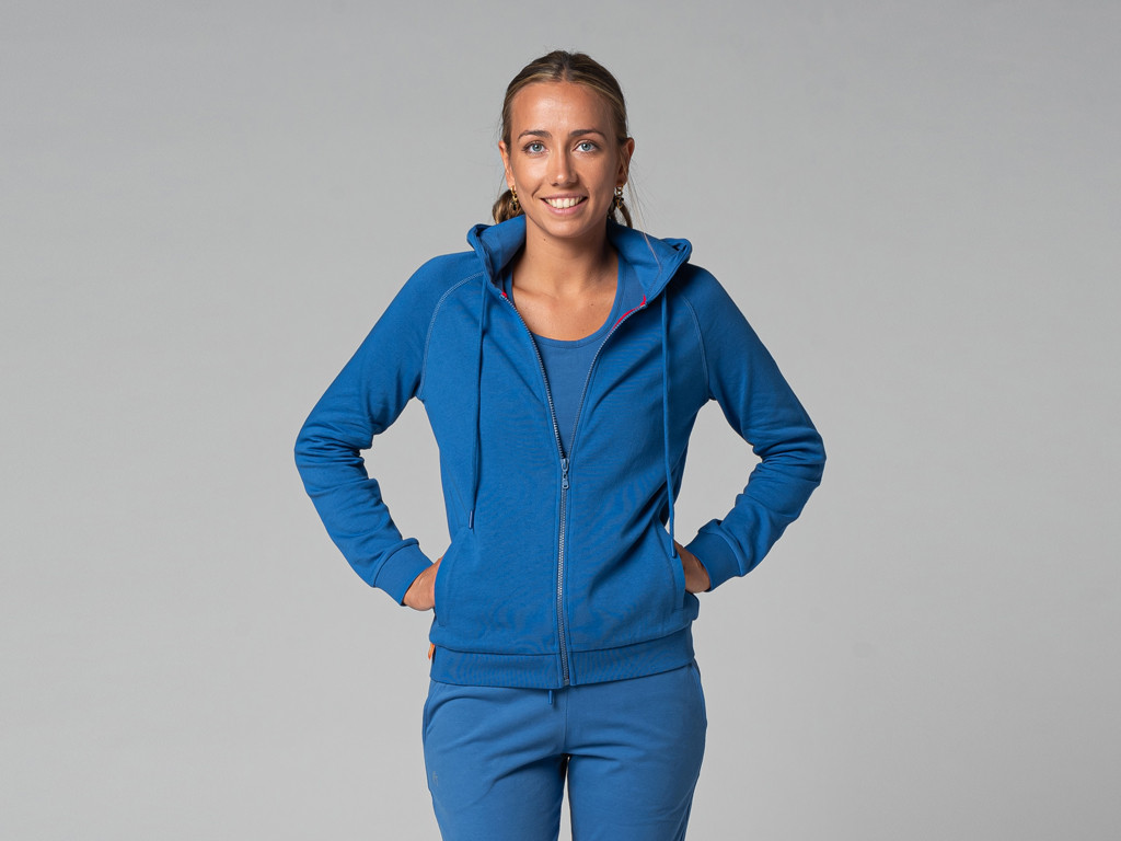 Sweat Capuche Femme - Bio Bleu Chaud