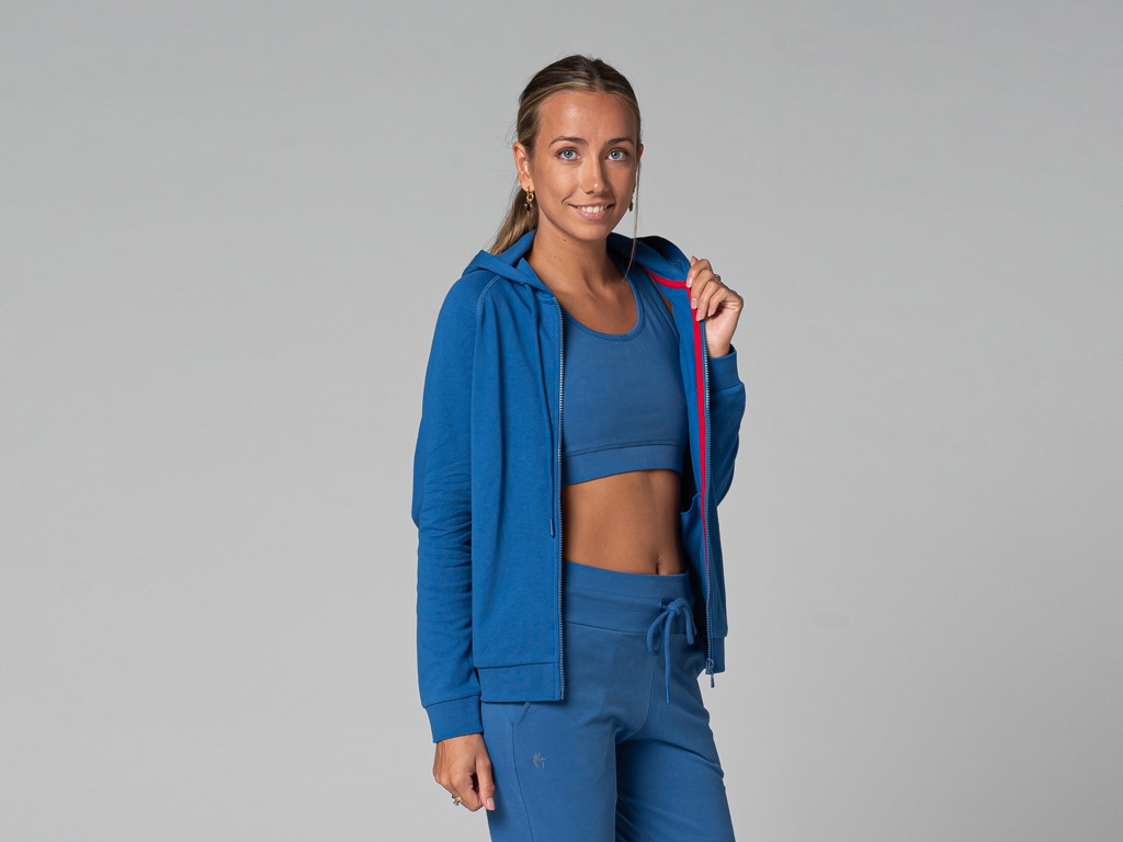 Sweat Capuche Femme - Bio Bleu Chaud