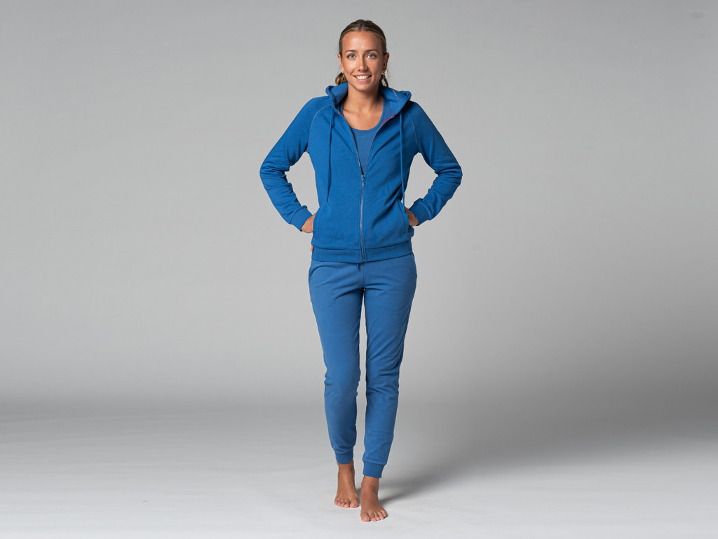 Sweat Capuche Femme - Bio Bleu Chaud