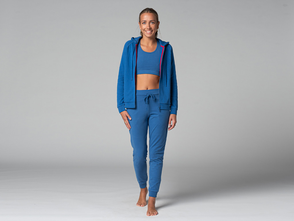 Sudadera con capucha para mujer - Orgánica Azul cálido