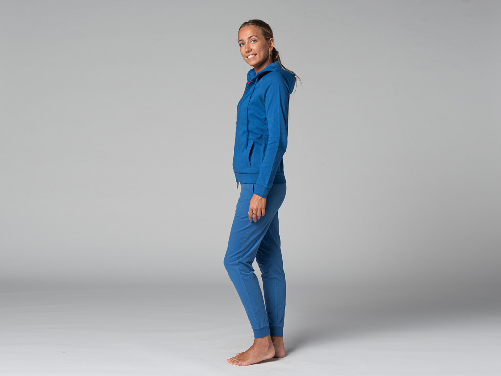 Sweat Capuche Femme - Bio Bleu Chaud