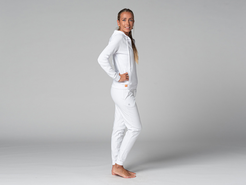 Moletom Feminino com Capuz - Orgânico Branco