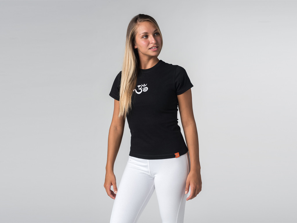 T-shirt a maniche corte in cotone biologico - Ohm Nero - Fine della serie