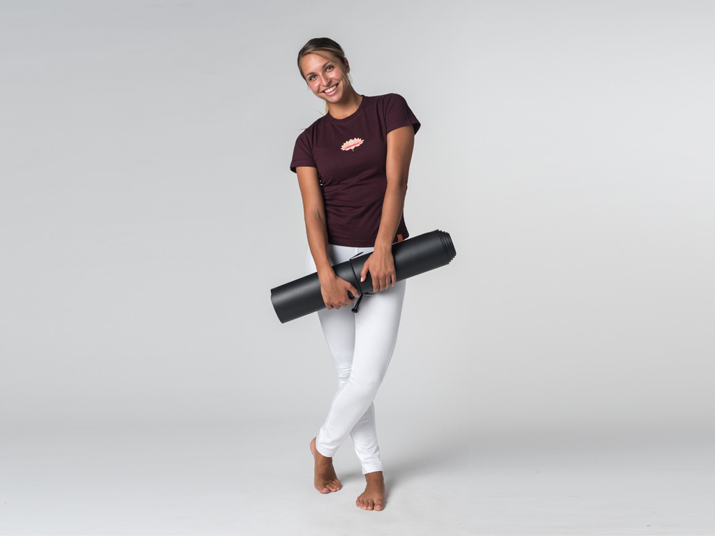 T-shirt a maniche corte Lotus - cotone biologico Prugna - Fine della serie