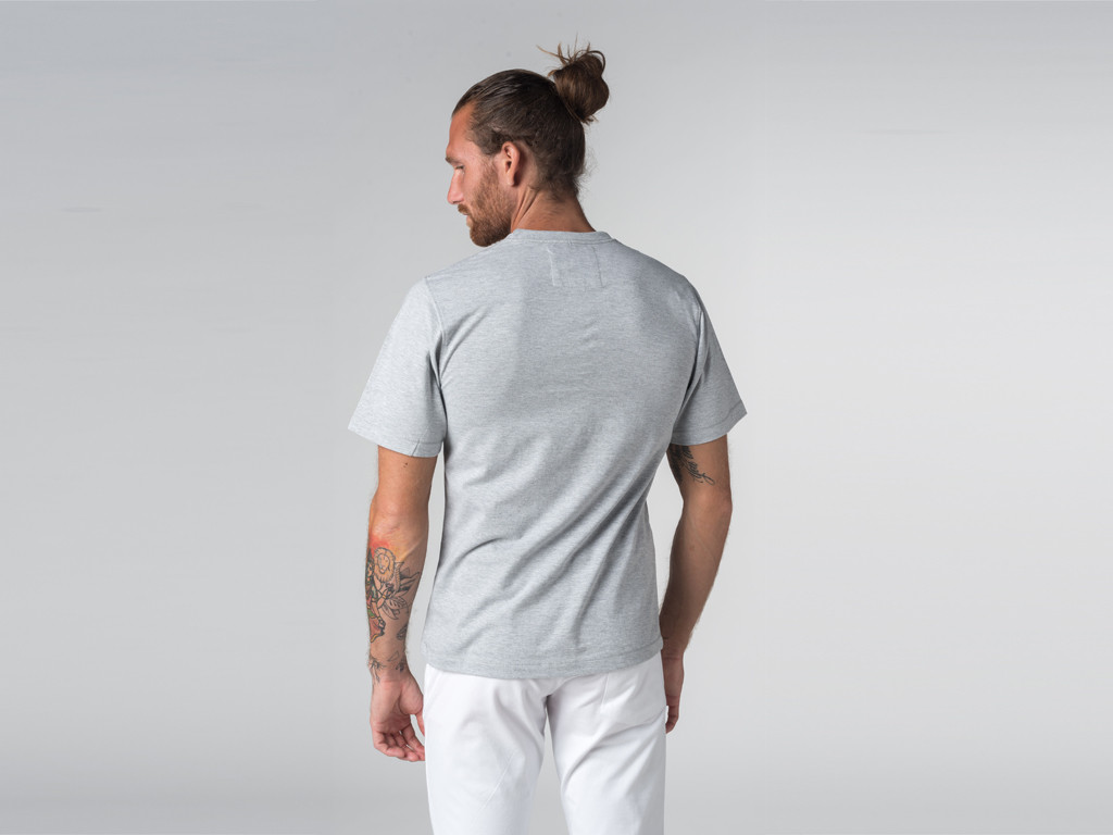 T-shirt Tapan 100% coton Bio - Manches courtes Gris Perlé - Fin de Serie