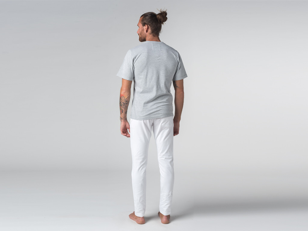 T-shirt Tapan 100% coton Bio - Manches courtes Gris Perlé - Fin de Serie