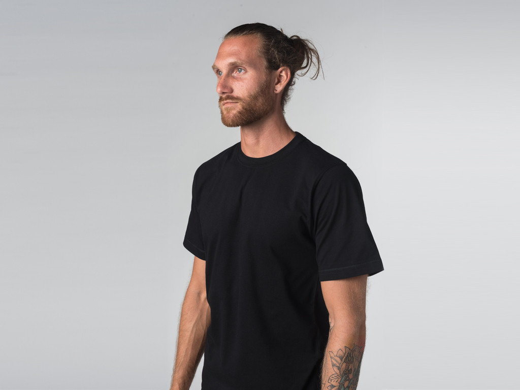 T-shirt Tapan 100% coton Bio - Manches courtes - Noir Noir - Fin de Serie