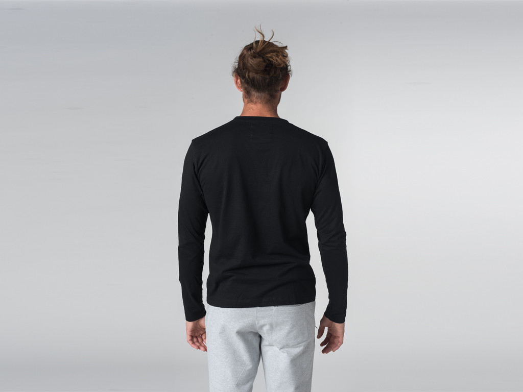 T-shirt Tapan 100% coton Bio - Manches longues Noir - Fin de Serie