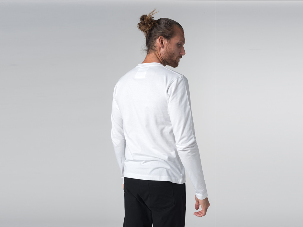 T-shirt Tapan 100% coton Bio - Manches longues Blanc - Fin de Serie