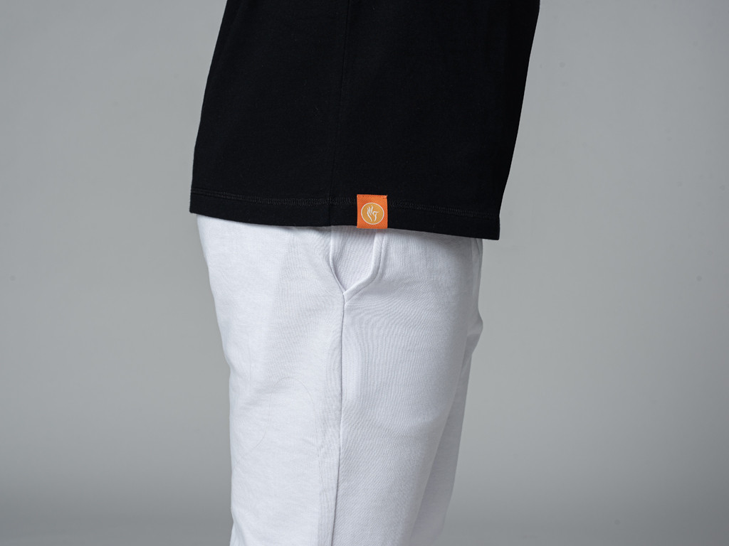 T-Shirt TAPAN 3 boutons 100% Bio Noir