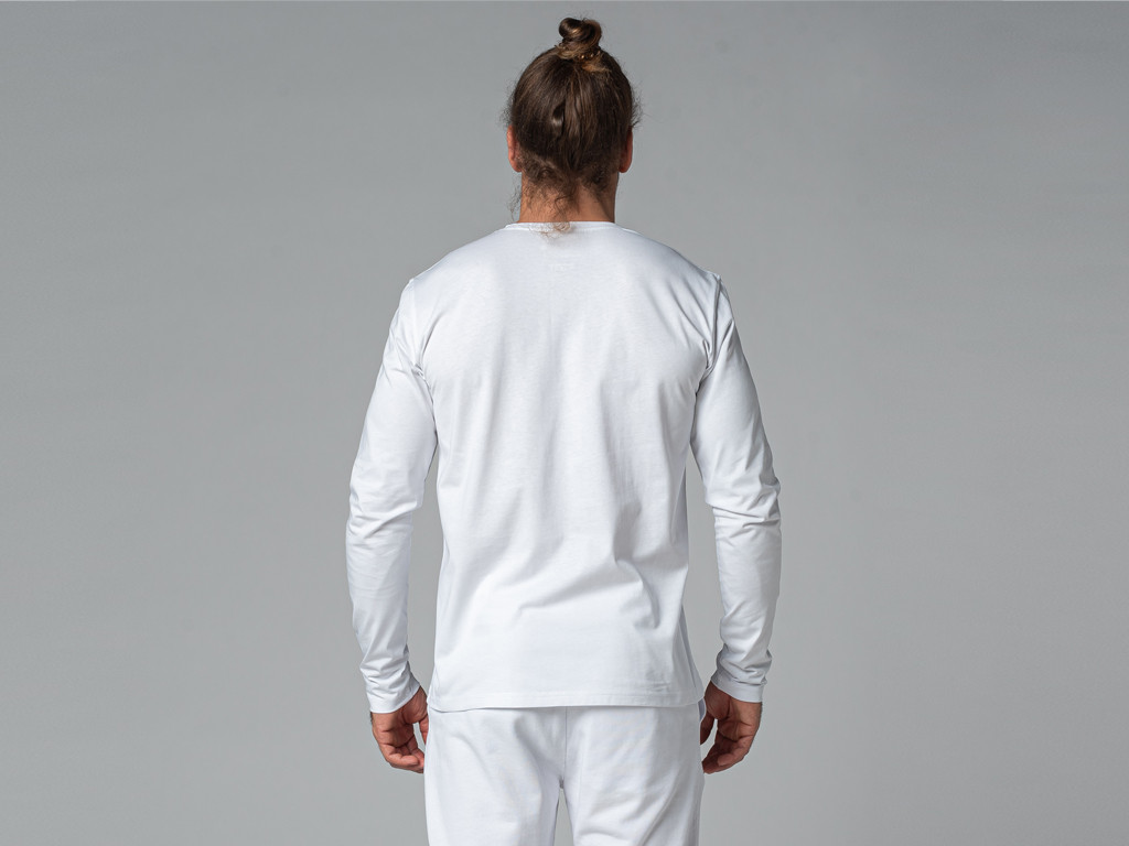 T-Shirt TAPAN 3 boutons 100% Bio Blanc