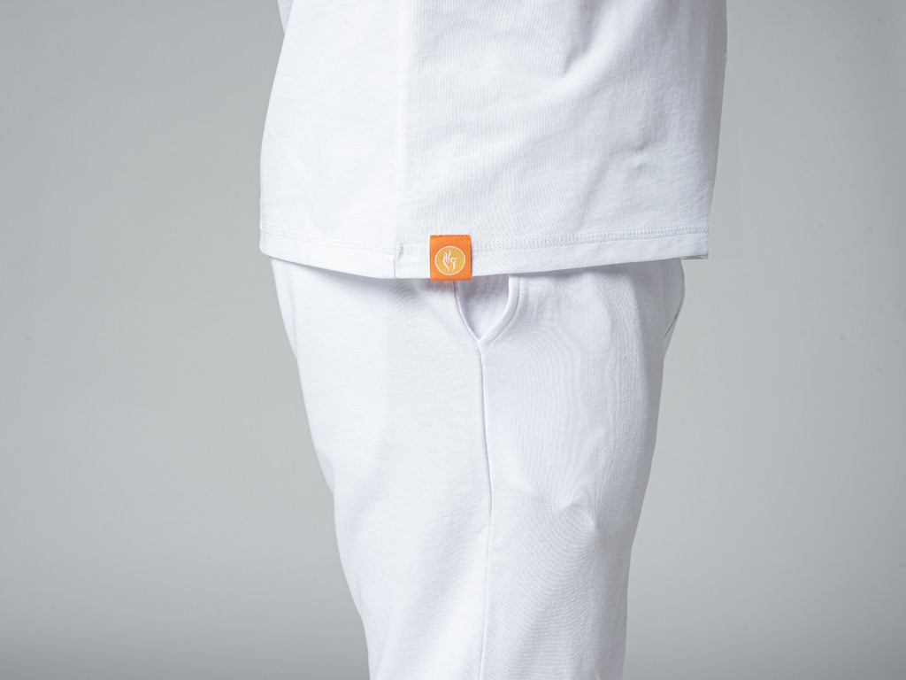 T-shirt TAPAN 3 bottoni 100% bio Bianco
