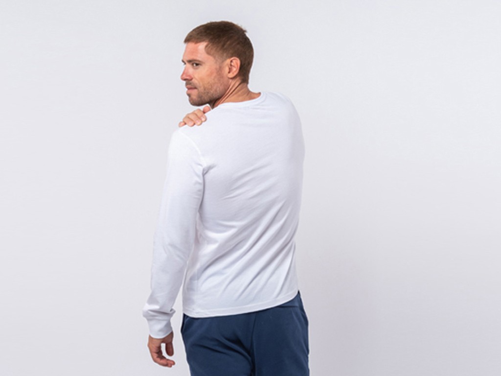 T-shirt TAPAN 3 bottoni 100% bio Bianco