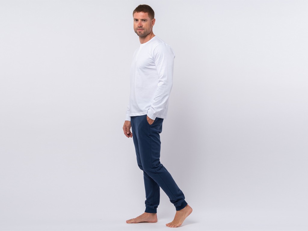T-Shirt TAPAN 3 boutons 100% Bio Blanc