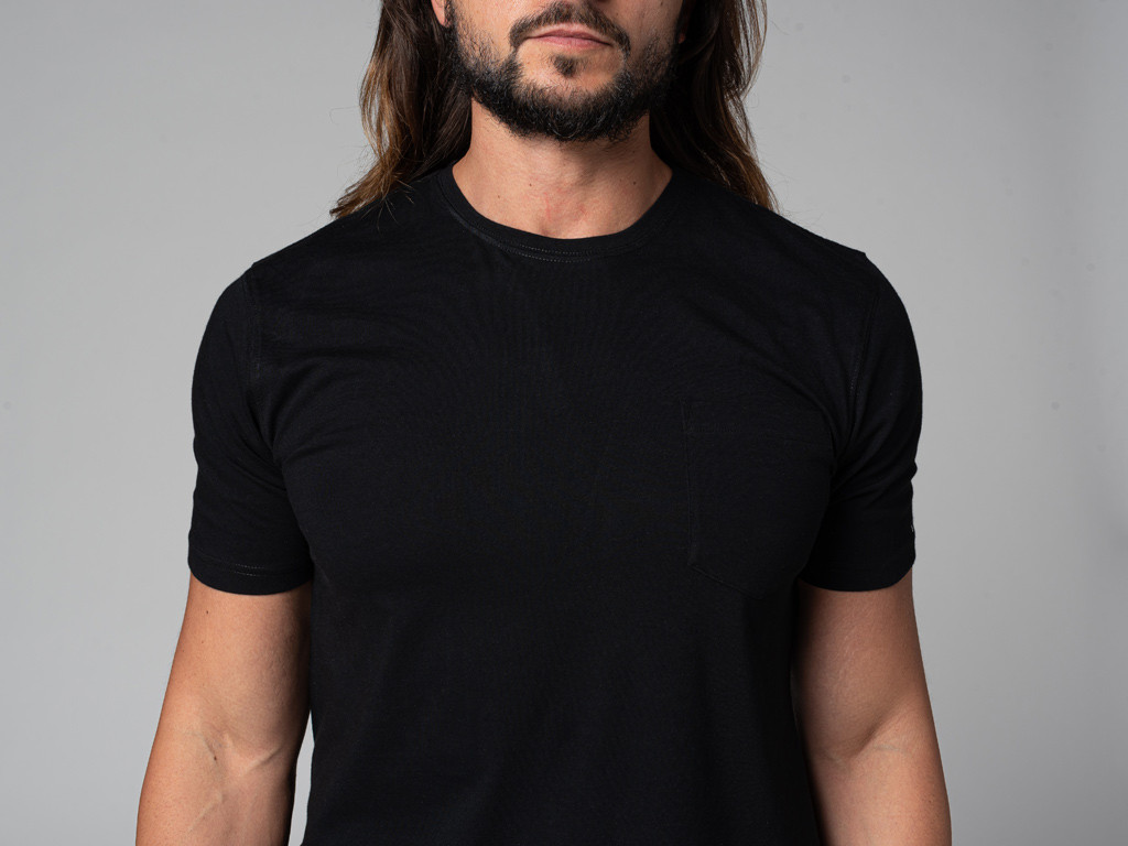 Tapan Kurzarm-T-Shirt, 100 % biologisch Schwarz