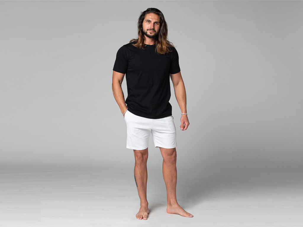 100% Organic cotton T-Shirt Tapan Short Sleeve Black