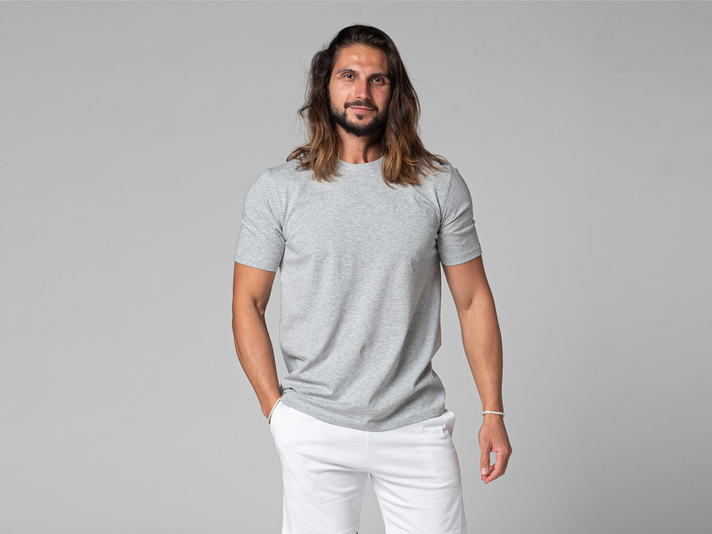 T-Shirt Tapan Manches Courtes 100% Bio Gris